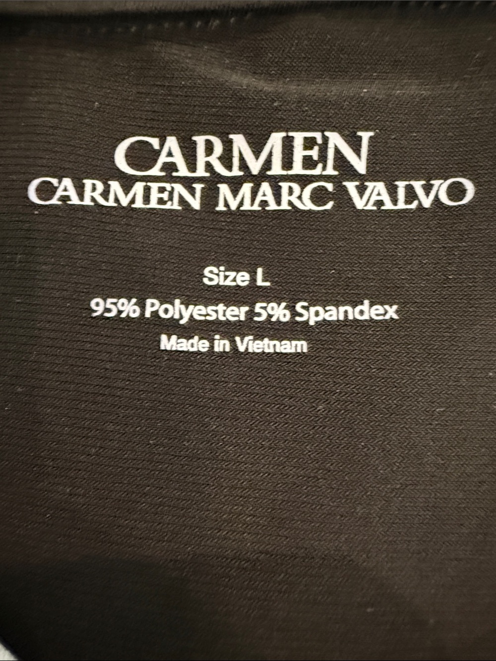 Carmen Marc Valvo Black Sleeveless Blouse with White Ruffle Trim - Picture 2 of 8